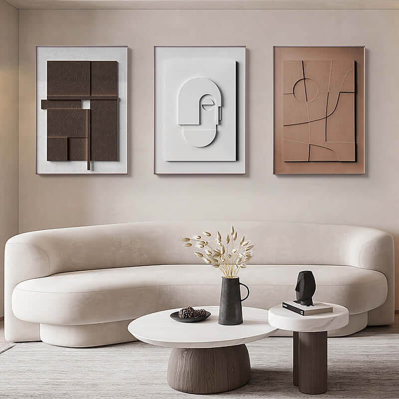 Add Elegance and Tranquility with Our Morandi Tones Geometric Abstract Painting! - Homelune LTD home essentials and decor!