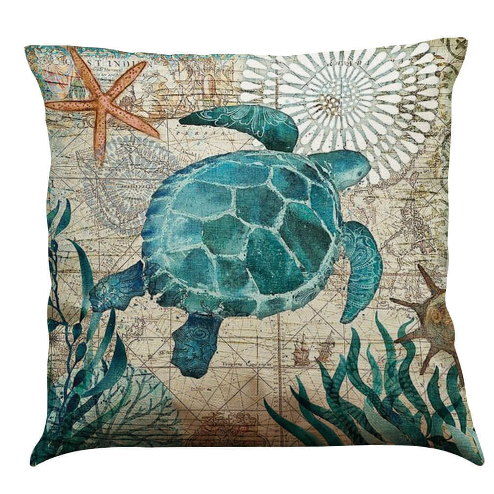 Bring Coastal Vibes Home with Sea Turtle Printed Cushion Covers - Homelune LTD home essentials and decor!