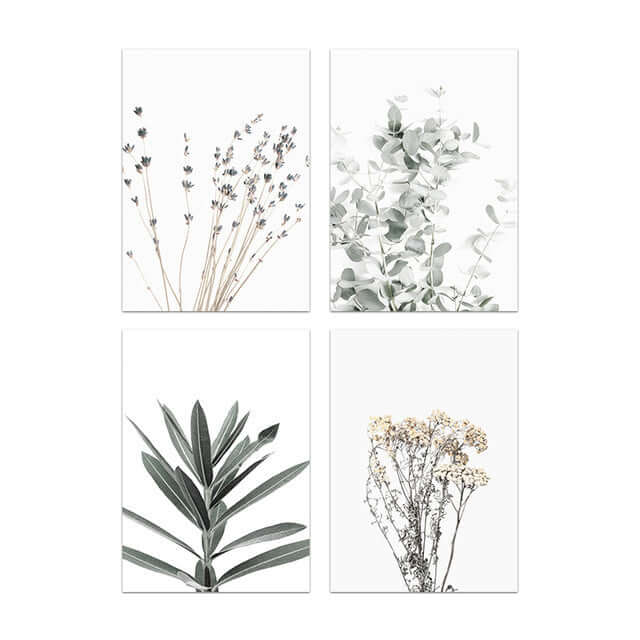 Bring Nature Indoors with Our Nordic Small Plant Canvas Painting! - Homelune LTD home essentials and decor!