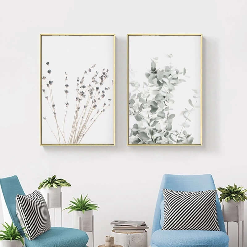 Bring Nature Indoors with Our Nordic Small Plant Canvas Painting! - Homelune LTD home essentials and decor!