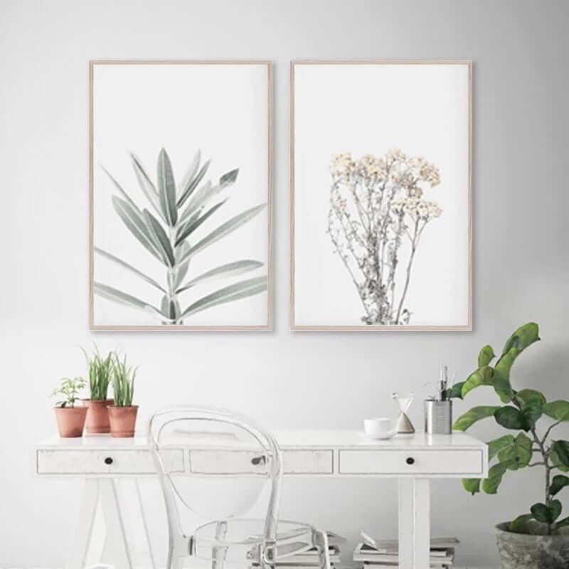 Bring Nature Indoors with Our Nordic Small Plant Canvas Painting! - Homelune LTD home essentials and decor!