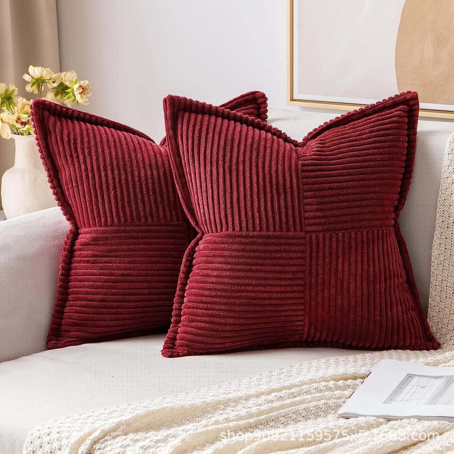 Cozy Up Your Living Space with Corduroy Boho Striped Pillow Covers - Homelune LTD home essentials and decor!