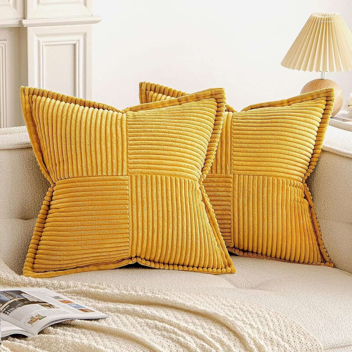 Cozy Up Your Living Space with Corduroy Boho Striped Pillow Covers - Homelune LTD home essentials and decor!