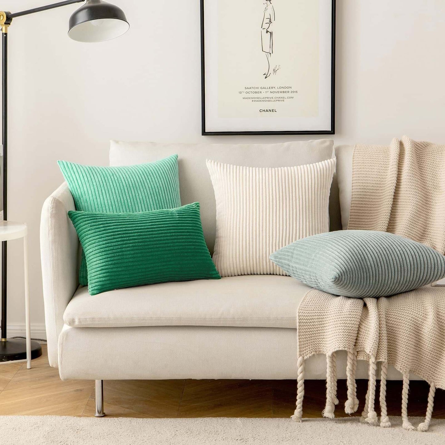 Cozy Up Your Living Space with Corduroy Boho Striped Pillow Covers - Homelune LTD home essentials and decor!