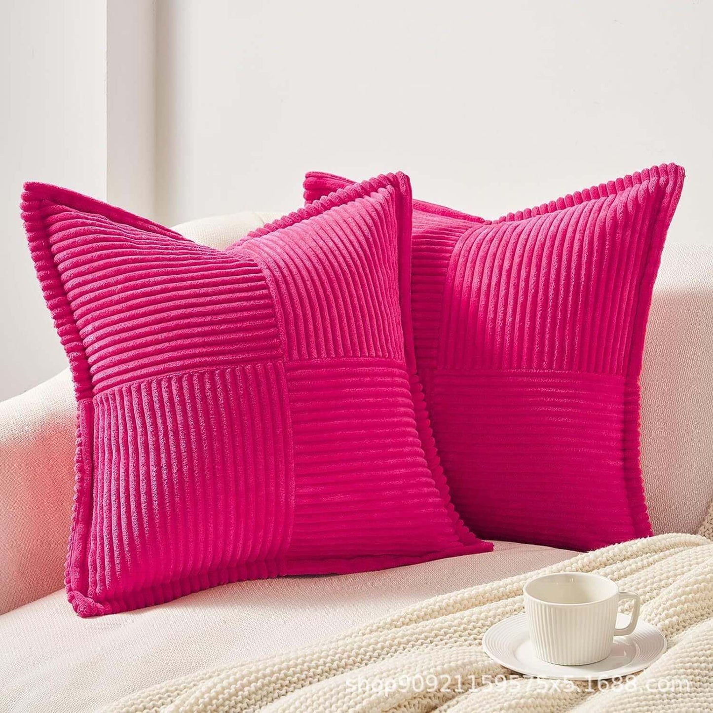 Cozy Up Your Living Space with Corduroy Boho Striped Pillow Covers - Homelune LTD home essentials and decor!