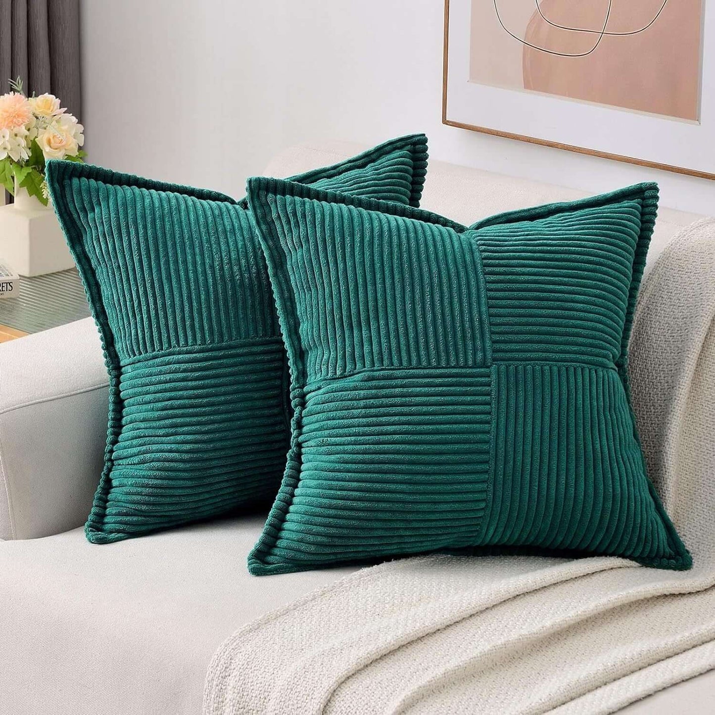Cozy Up Your Living Space with Corduroy Boho Striped Pillow Covers - Homelune LTD home essentials and decor!