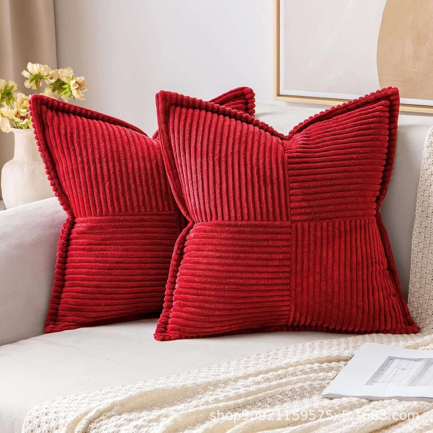 Cozy Up Your Living Space with Corduroy Boho Striped Pillow Covers - Homelune LTD home essentials and decor!