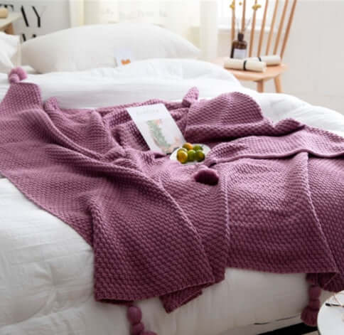 Cozy Up in Style with Our Nordic Fringed Knit Wool Blanket! - Homelune LTD home essentials and decor!