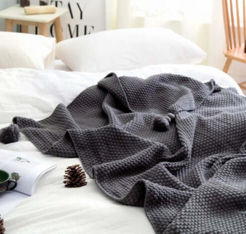 Cozy Up in Style with Our Nordic Fringed Knit Wool Blanket! - Homelune LTD home essentials and decor!
