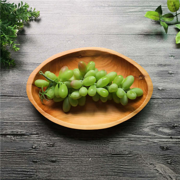 Creative Household Oval Wood Compote Plate - Homelune LTD home essentials and decor!