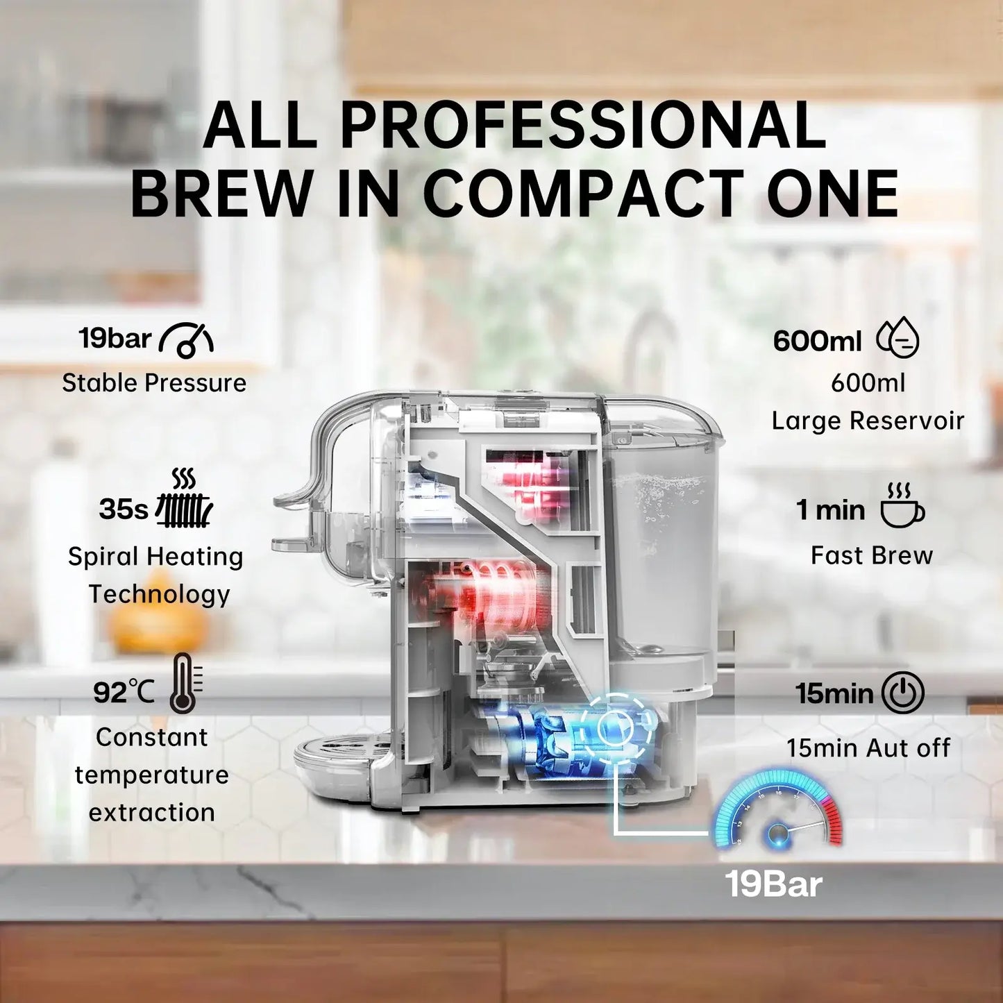 Discover the Ultimate Coffee Experience with Our 5-in-1 Capsule Coffee Machine! - Homelune LTD home essentials and decor!