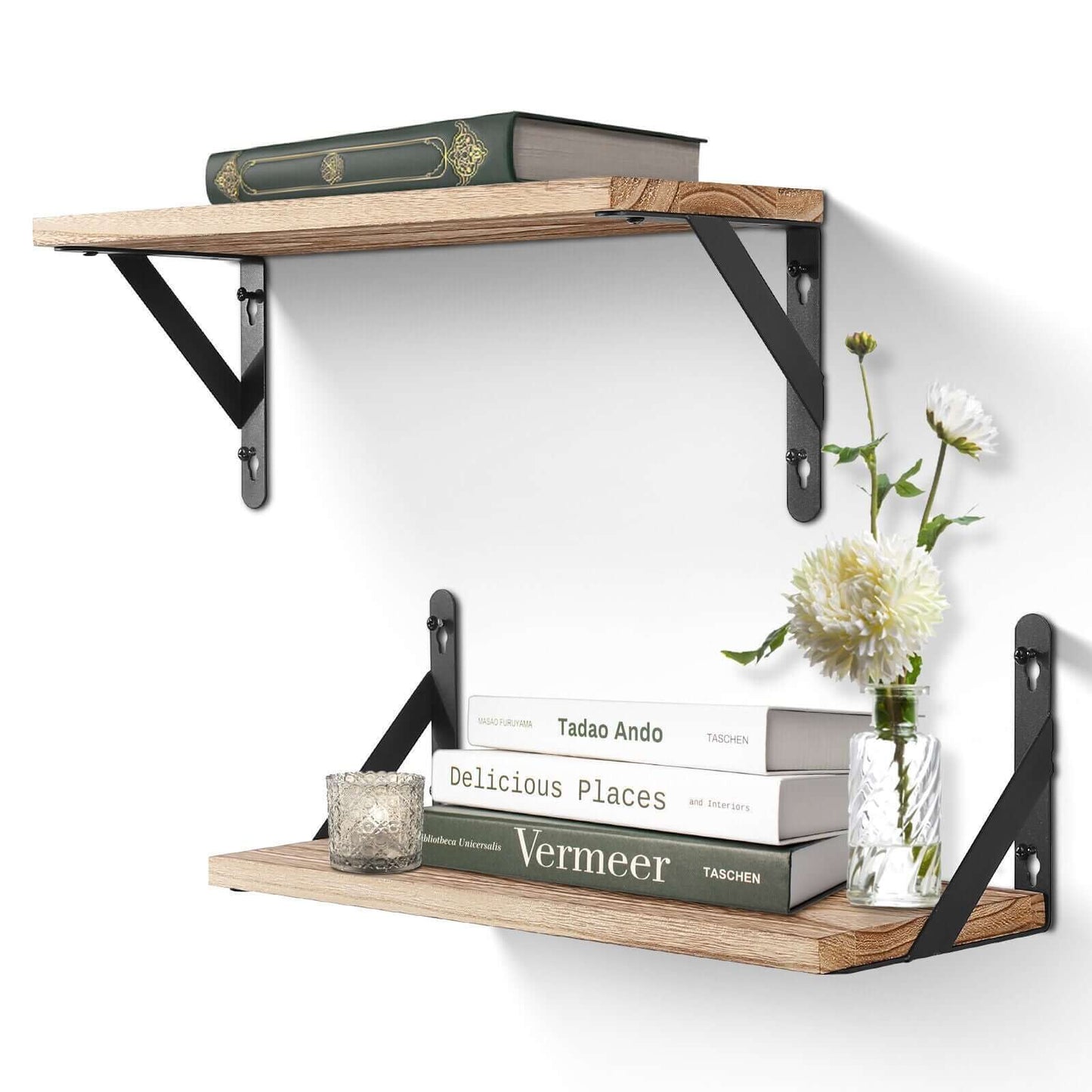 Rustic Industrial Wooden Floating Shelves for Wall Display - Homelune LTD home essentials and decor!