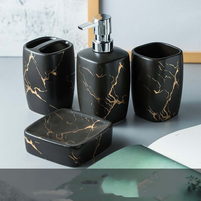 Upgrade Your Bathroom with Our Elegant Wash Bathroom Gift Set & Mouthwash Cup! - Homelune LTD home essentials and decor!