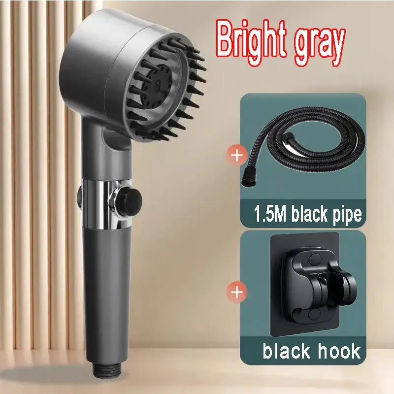 Upgrade Your Shower Experience with the Gun Grey Skincare Filter Booster Shower Head! - Homelune LTD home essentials and decor!