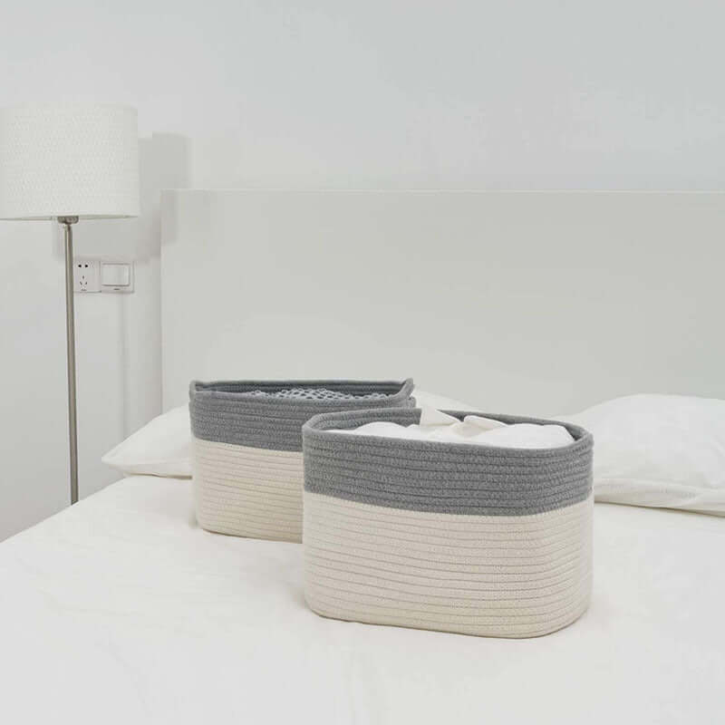 Versatile Cotton Rope Storage Basket – Perfect for Snacks, Sundries - Homelune LTD home essentials and decor!