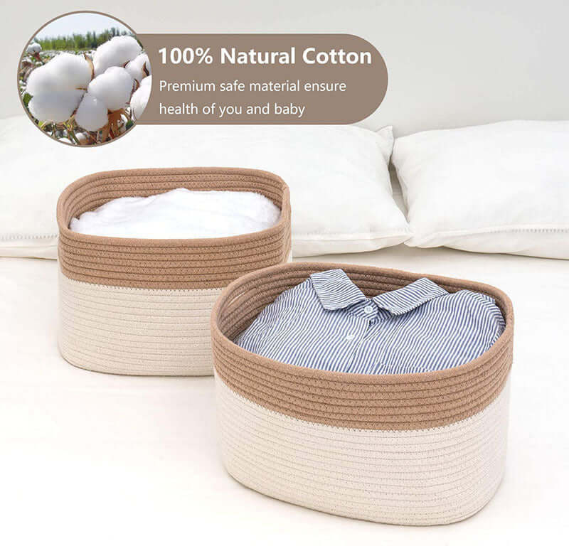 Versatile Cotton Rope Storage Basket – Perfect for Snacks, Sundries - Homelune LTD home essentials and decor!