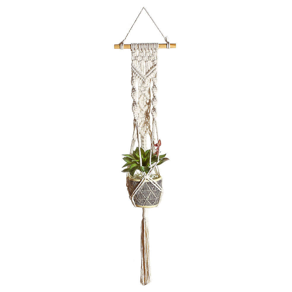 Wall hanging braided rope hanging basket - Homelune LTD home essentials and decor!