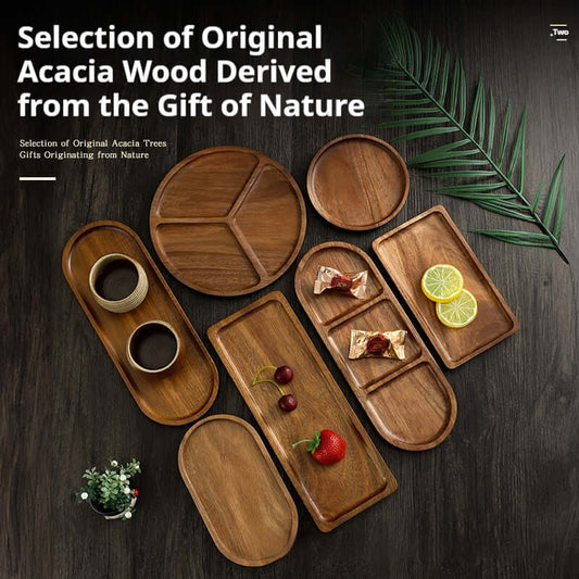 Acacia Wood Pallet High-end Plate - Homelune LTD home essentials and decor!