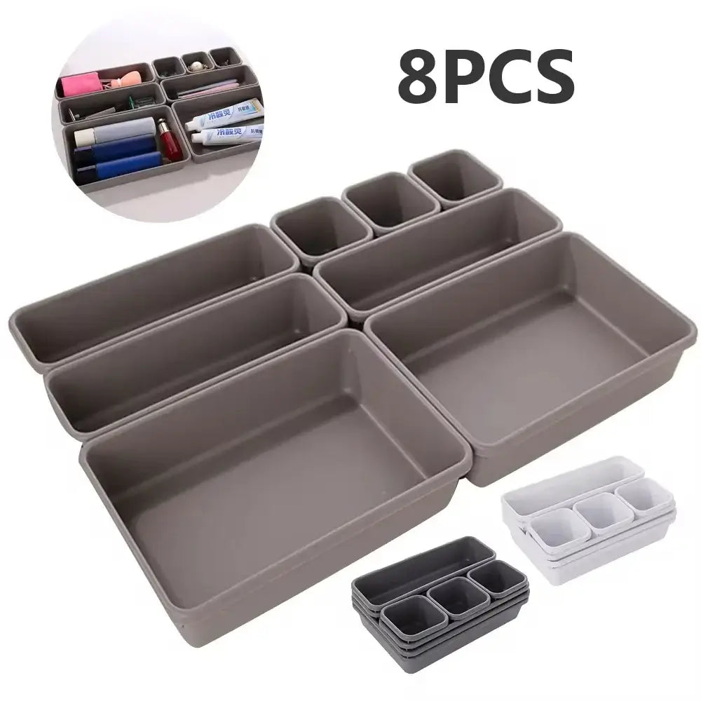 Achieve Perfect Organization with Our 8pcs Adjustable Drawer Organizer Box Trays! - Homelune LTD home essentials and decor!