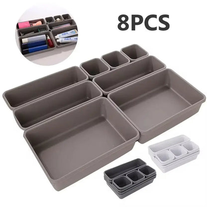 Achieve Perfect Organization with Our 8pcs Adjustable Drawer Organizer Box Trays! - Homelune LTD home essentials and decor!