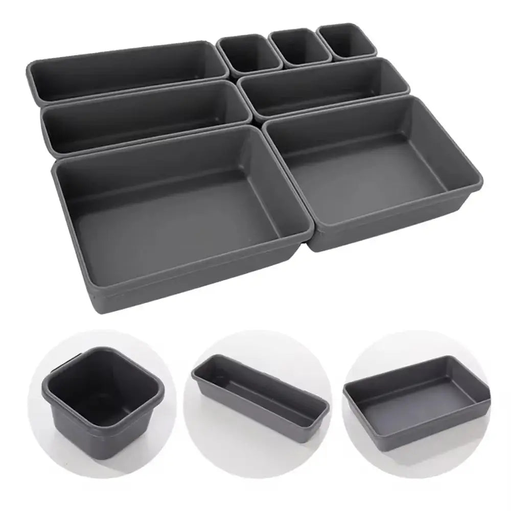 Achieve Perfect Organization with Our 8pcs Adjustable Drawer Organizer Box Trays! - Homelune LTD home essentials and decor!