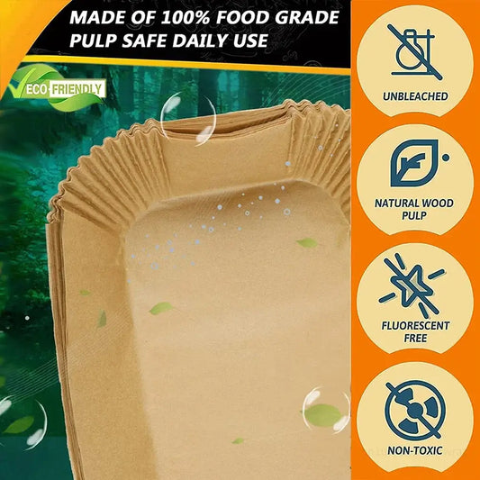 Air Fryer Paper Liners! - Effortless Cooking with Our Rectangle Disposable - Homelune LTD home essentials and decor!