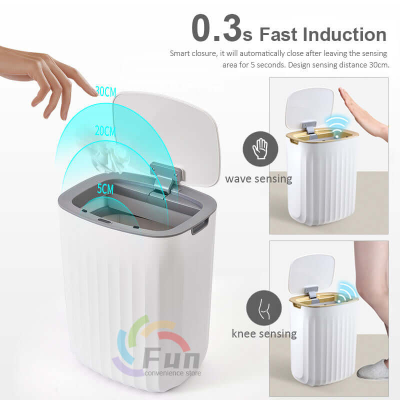 Automatic Smart Trash Can with Lid – Touchless Sensor Bin for Home, Kitchen & Car - Homelune LTD home essentials and decor!