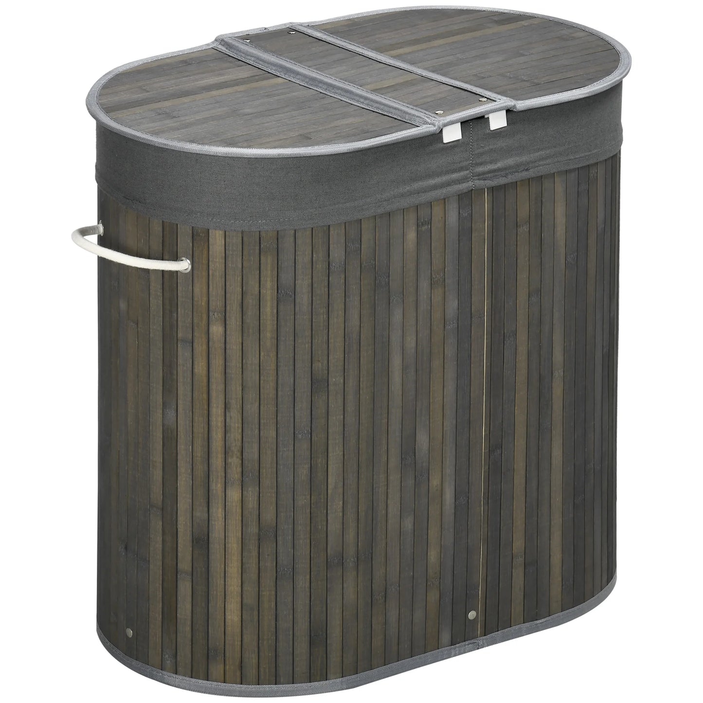 Bamboo Laundry Basket – 2 Compartments Homelune LTD