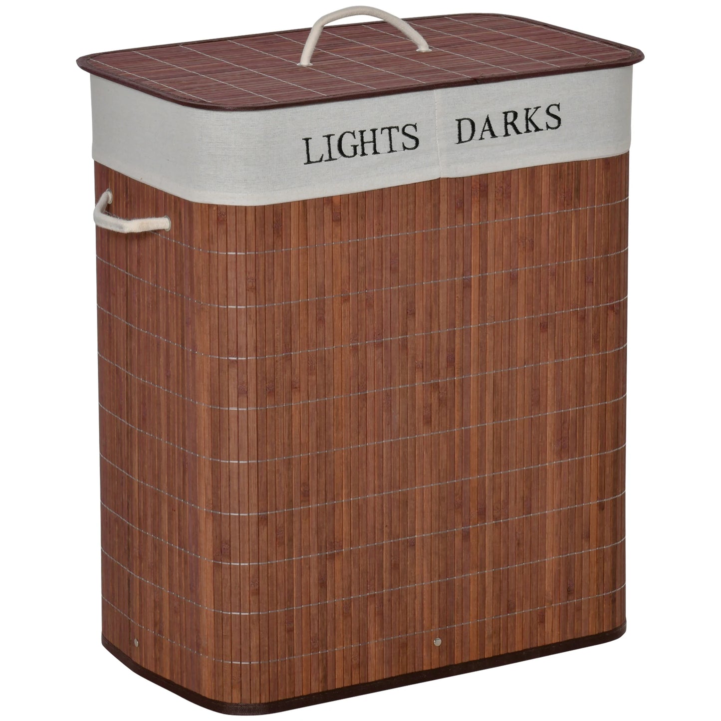 Bamboo Laundry Hamper – Light & Dark Sorter Homelune LTD