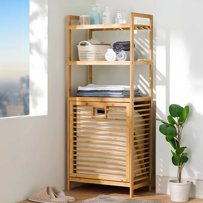 Bamboo Laundry Rack with Storage Homelune LTD