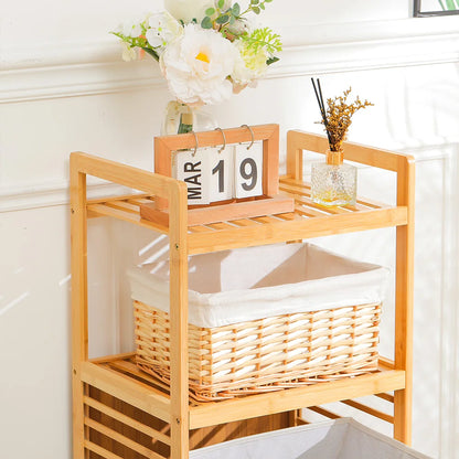 Bamboo Laundry Rack with Storage Homelune LTD