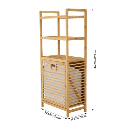 Bamboo Laundry Rack with Storage Homelune LTD