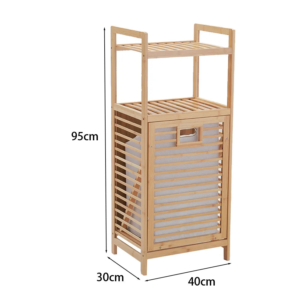 Bamboo Laundry Rack with Storage Homelune LTD