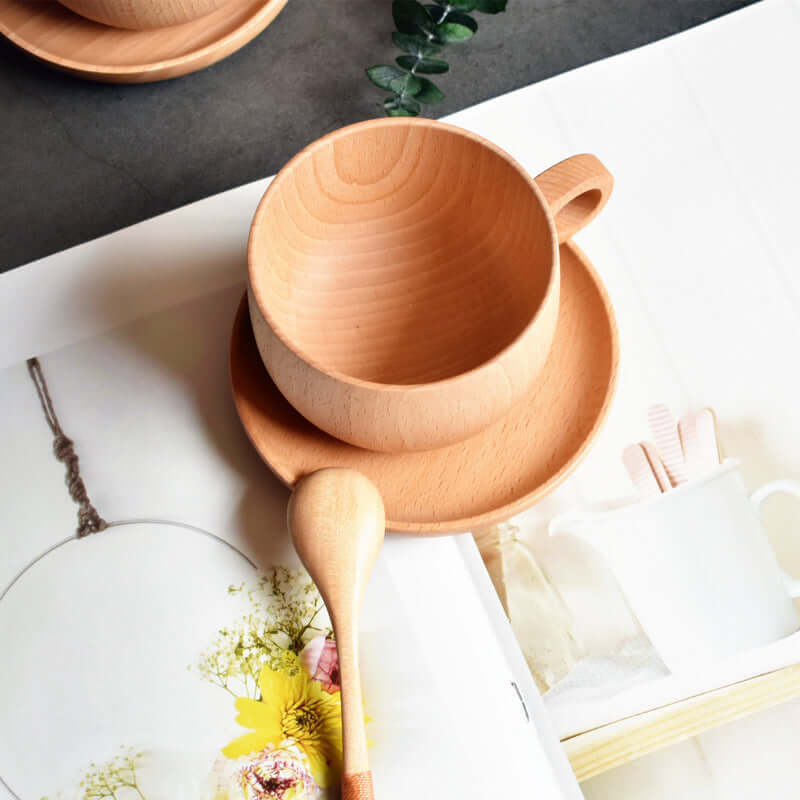 Beech Fashion Three-piece Solid Wood Cup - Homelune LTD home essentials and decor!