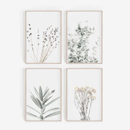 Bring Nature Indoors with Our Nordic Small Plant Canvas Painting! - Homelune LTD home essentials and decor!