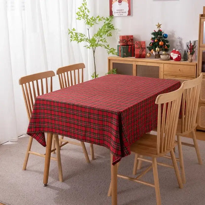 Celebrate the Holidays with Our Elegant Green Plaid Tablecloth - Homelune LTD home essentials and decor!