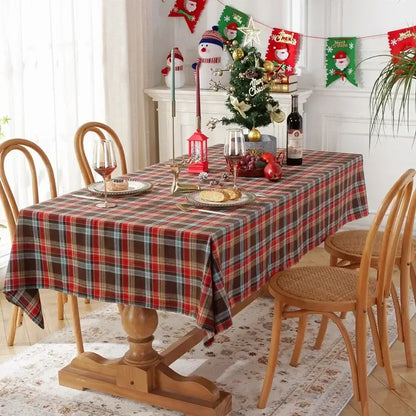 Celebrate the Holidays with Our Elegant Green Plaid Tablecloth - Homelune LTD home essentials and decor!