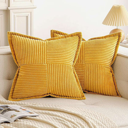 Cozy Up Your Living Space with Corduroy Boho Striped Pillow Covers - Homelune LTD home essentials and decor!
