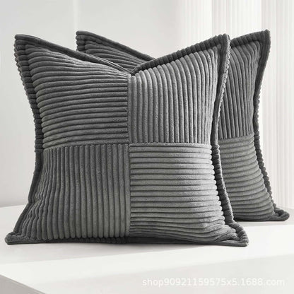 Cozy Up Your Living Space with Corduroy Boho Striped Pillow Covers - Homelune LTD home essentials and decor!