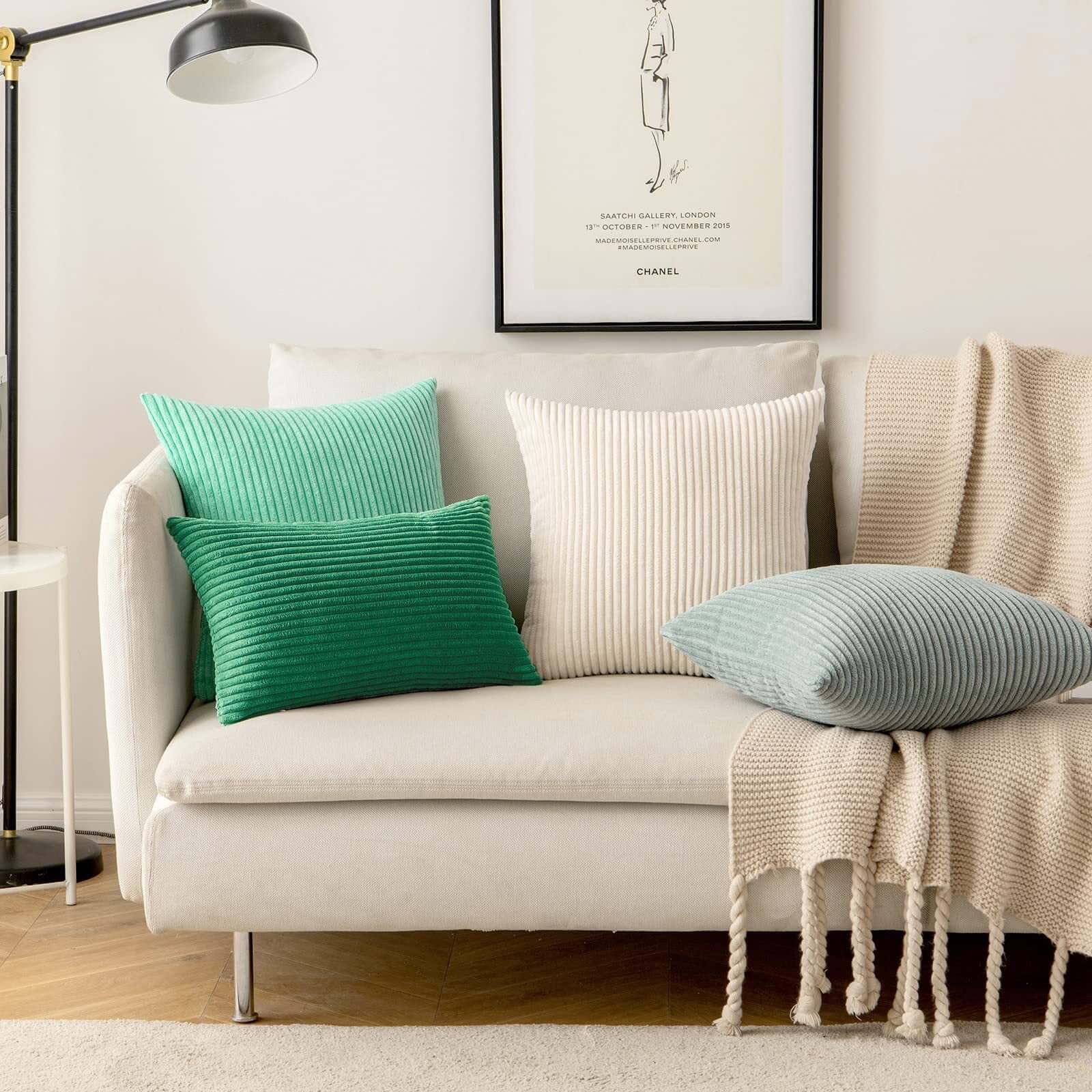 Cozy Up Your Living Space with Corduroy Boho Striped Pillow Covers - Homelune LTD home essentials and decor!