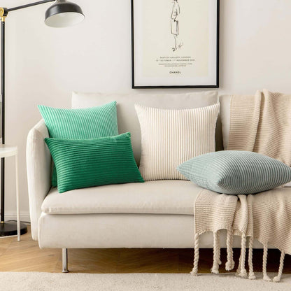 Cozy Up Your Living Space with Corduroy Boho Striped Pillow Covers - Homelune LTD home essentials and decor!