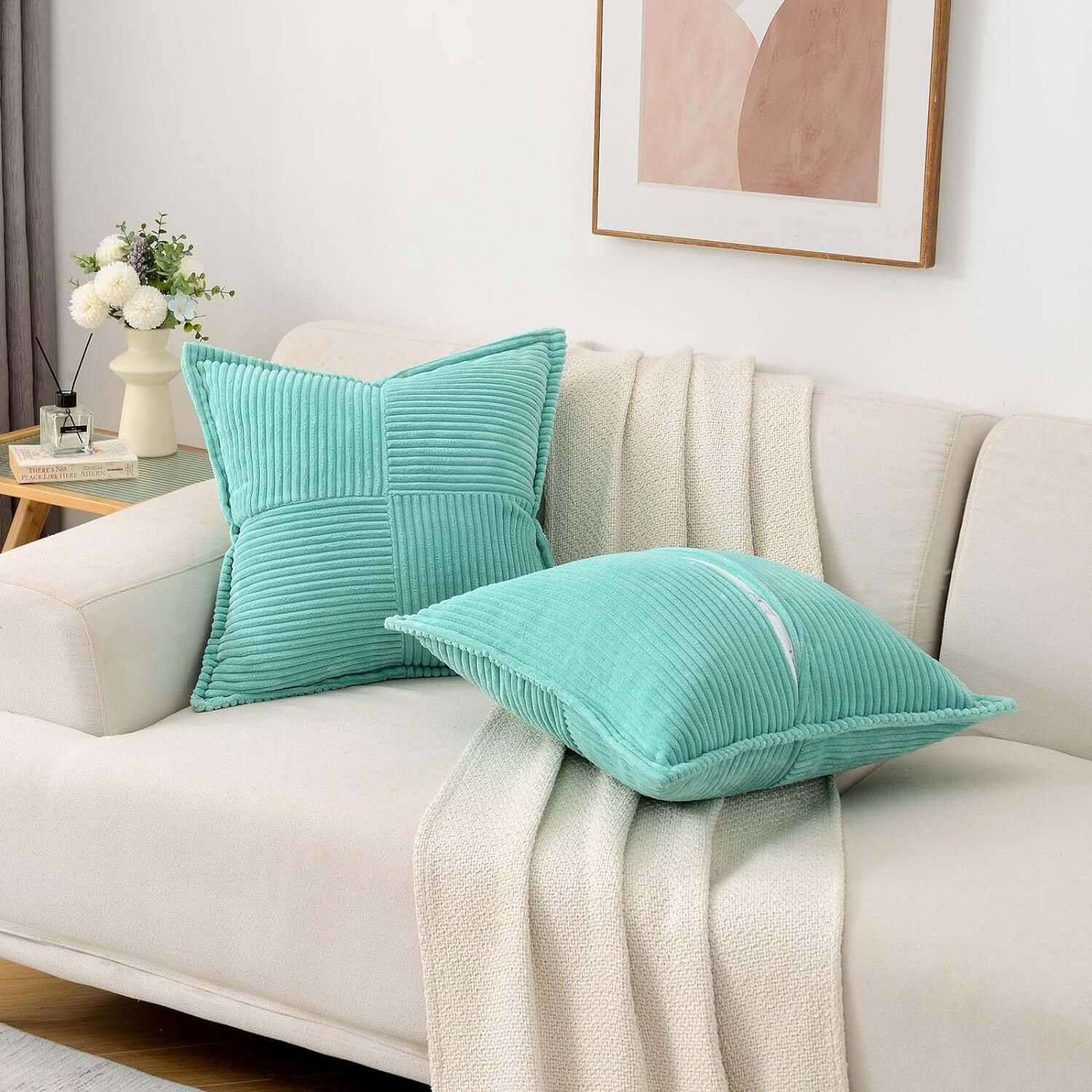 Cozy Up Your Living Space with Corduroy Boho Striped Pillow Covers - Homelune LTD home essentials and decor!