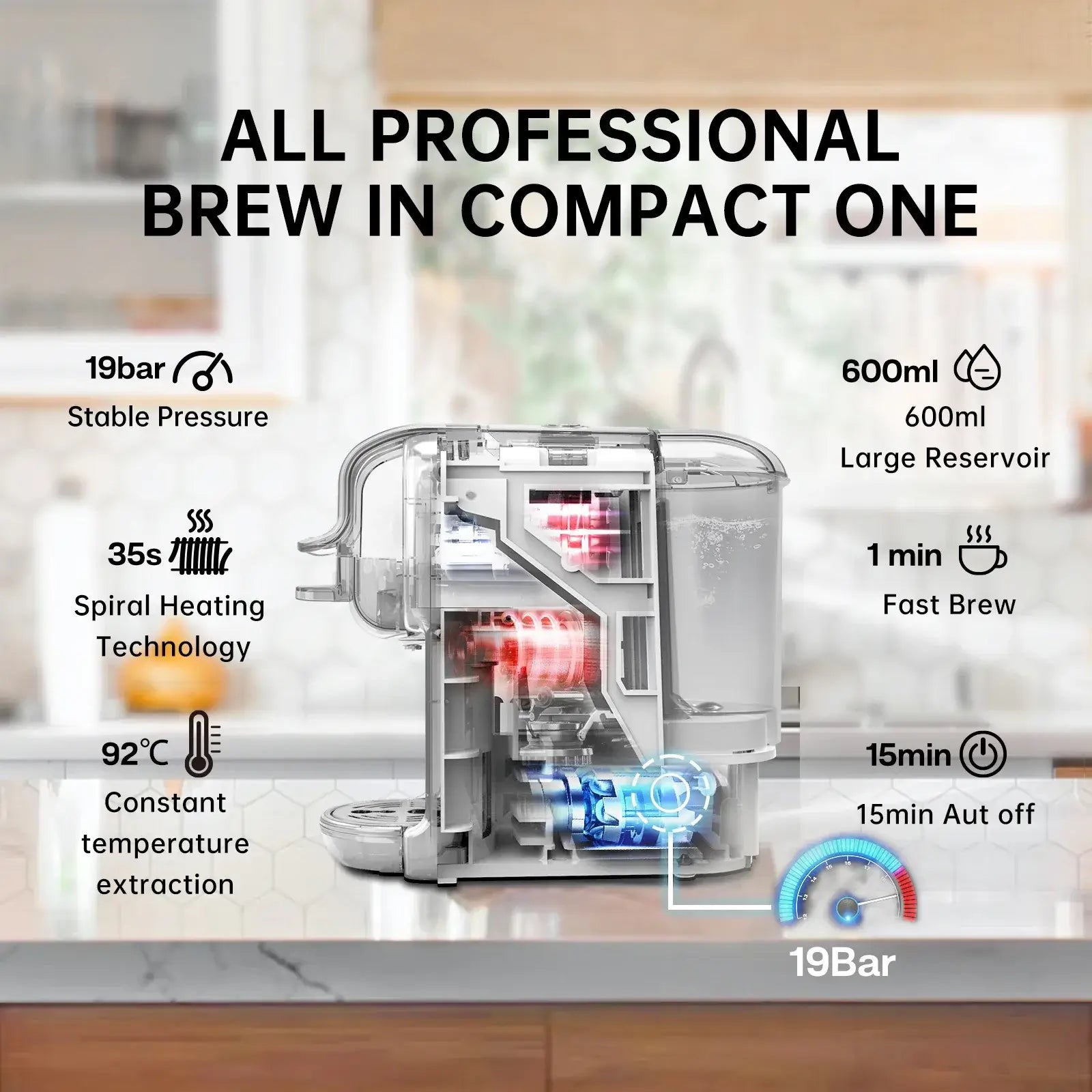 Discover the Ultimate Coffee Experience with Our 5-in-1 Capsule Coffee Machine! - Homelune LTD home essentials and decor!