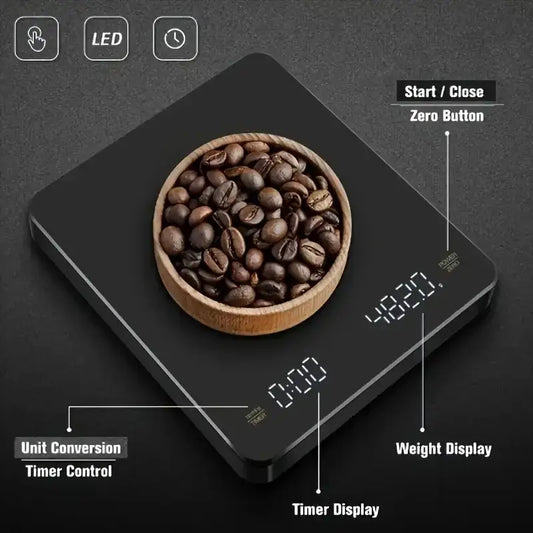 Discover the perfect brewing companion: our Digital Rechargeable Coffee Scale with Timer! - Homelune LTD home essentials and decor!