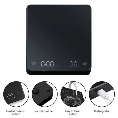 Discover the perfect brewing companion: our Digital Rechargeable Coffee Scale with Timer! - Homelune LTD home essentials and decor!