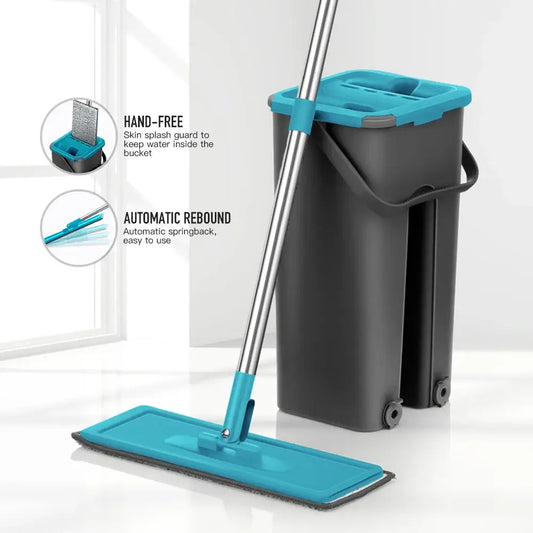 Effortless Floor Cleaning with Hands-Free Flat Squeeze Mop! - Homelune LTD home essentials and decor!