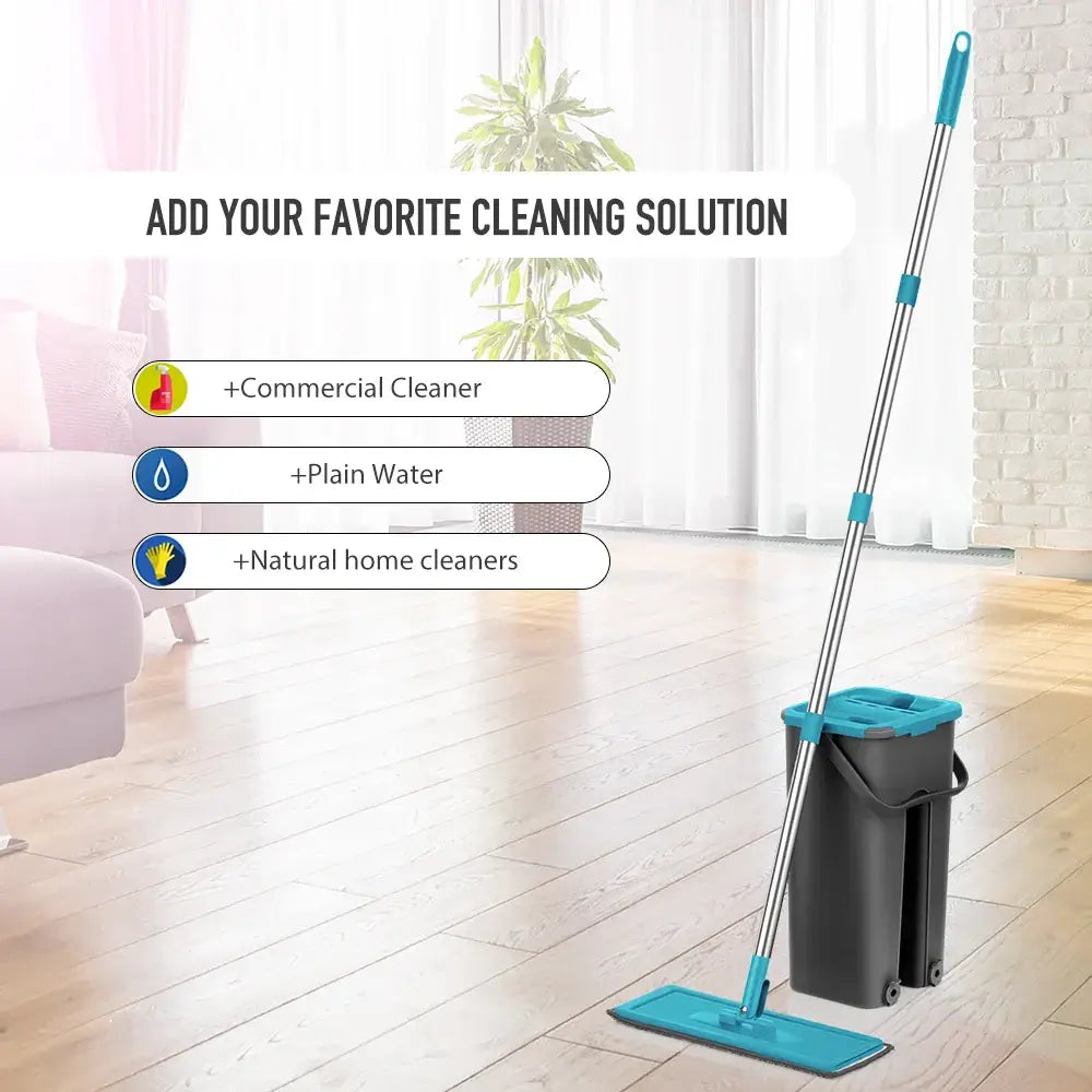 Effortless Floor Cleaning with Hands-Free Flat Squeeze Mop! - Homelune LTD home essentials and decor!