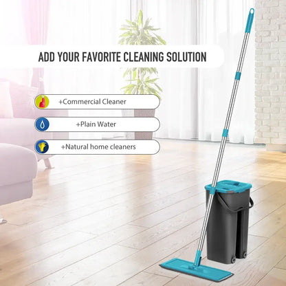 Effortless Floor Cleaning with Hands-Free Flat Squeeze Mop! - Homelune LTD home essentials and decor!