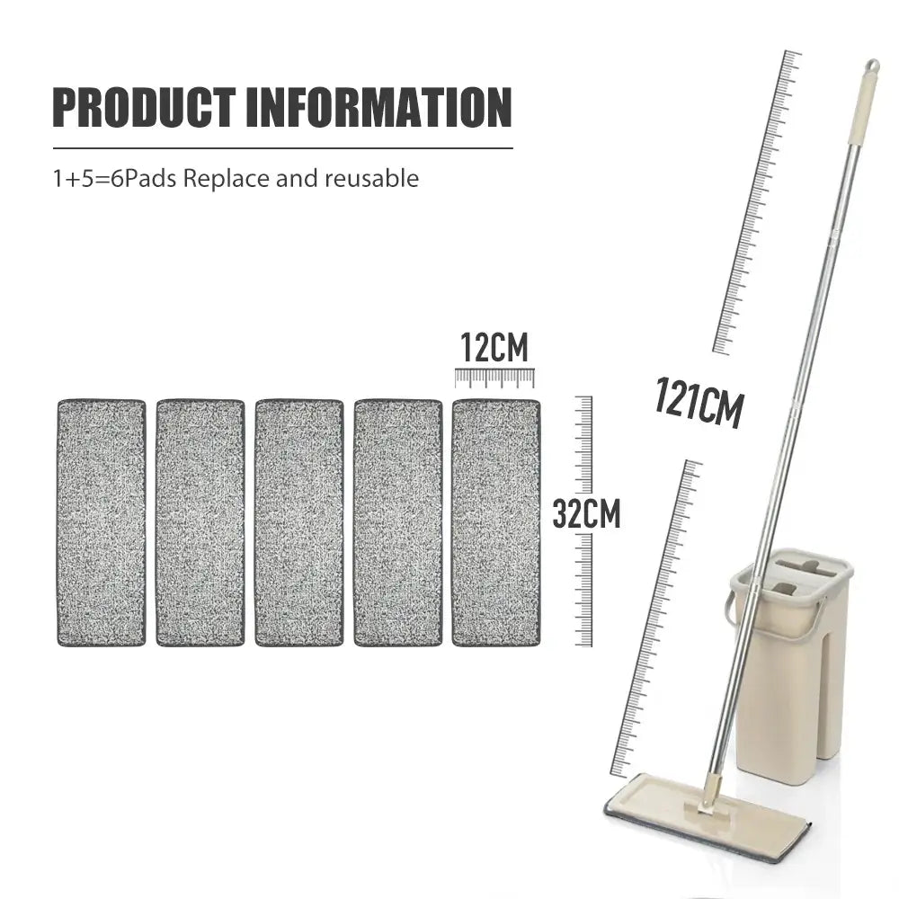 Effortless Floor Cleaning with Hands-Free Flat Squeeze Mop! - Homelune LTD home essentials and decor!