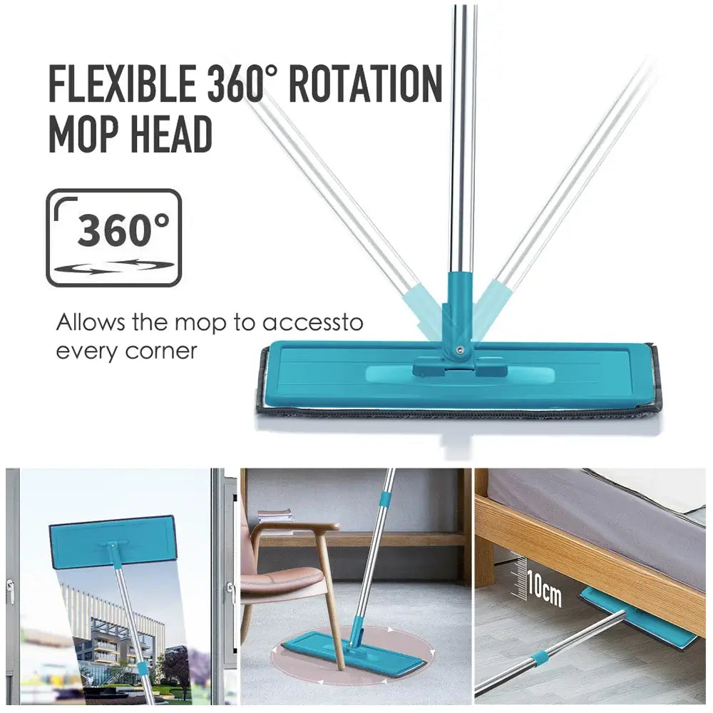 Effortless Floor Cleaning with Hands-Free Flat Squeeze Mop! - Homelune LTD home essentials and decor!